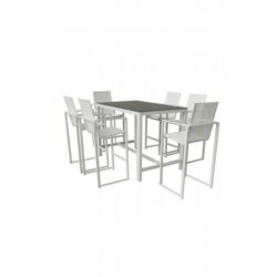 Piano 7 Piece Bar Set White