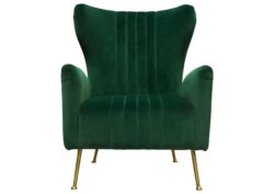 Ava Chair in Emerald Green Velvet w/ Gold Leg by Diamond Sofa