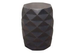 Fig Solid Mango Wood Accent Table in Grey Finish w/ Geometric Motif by Diamond Sofa
