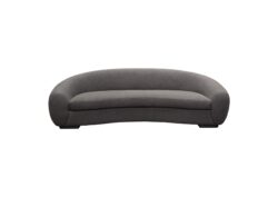 Pascal Sofa in Charcoal Boucle Textured Fabric w/ Contoured Arms & Back by Diamond Sofa