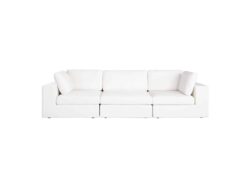 Muse 3pc Modular Sofa In Mist White Performance Fabric