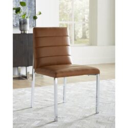 Amalfi Metal Back Chair in Cognac