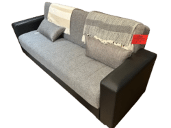 Stylish Fabric and Leather Couch